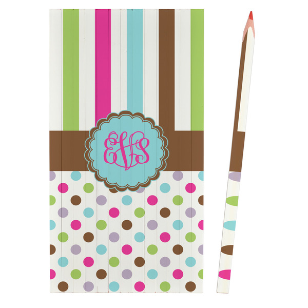 Stripes & Dots Colored Pencils - Front View