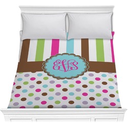 Stripes & Dots Comforter - Full / Queen (Personalized)