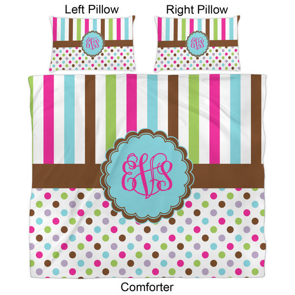 Stripes & Dots Comforter Set - King - Approval
