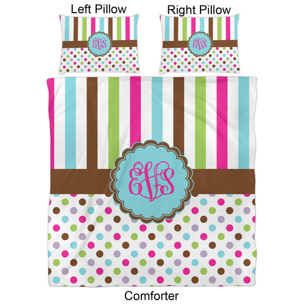 Stripes & Dots Comforter Set - Queen - Approval