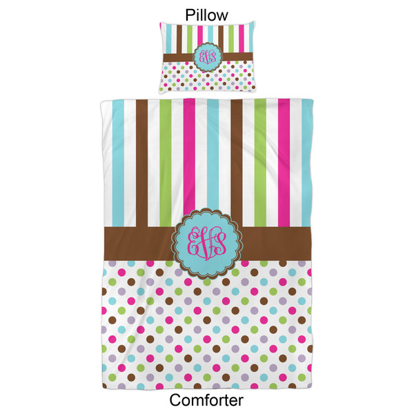Stripes & Dots Comforter Set - Twin XL - Approval