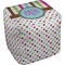 Stripes & Dots Cube Poof Ottoman (Top)