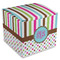 Stripes & Dots Cube Favor Gift Box - Front/Main