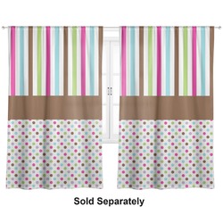 Stripes & Dots Curtain Panel - Custom Size
