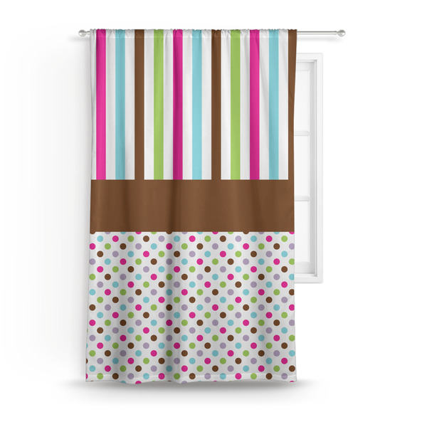 Custom Stripes & Dots Curtain Panel - Custom Size