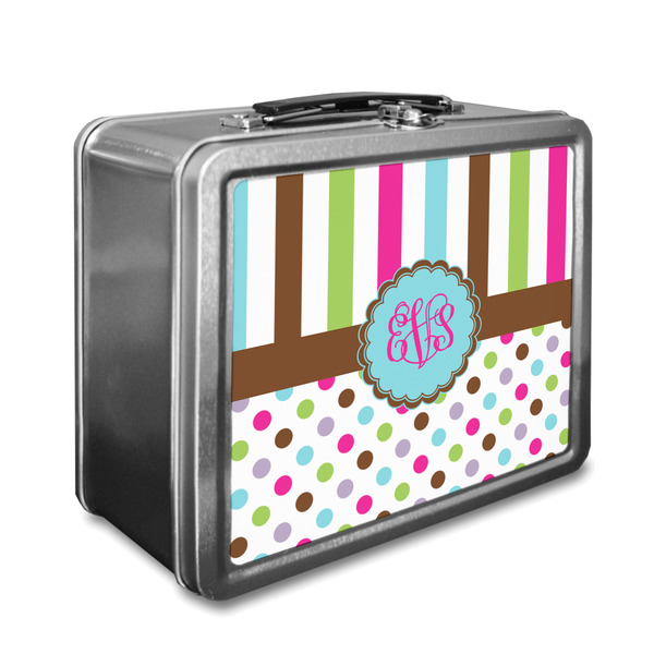 Custom Stripes & Dots Lunch Box (Personalized)