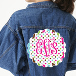 Stripes & Dots Twill Iron On Patch - Custom Shape - 3XL (Personalized)