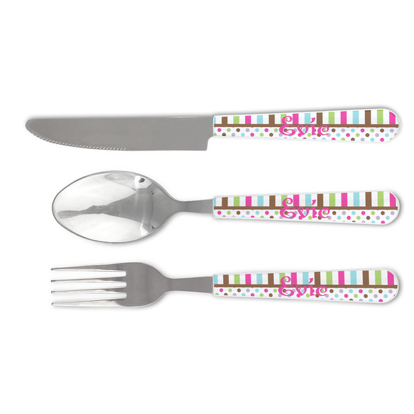 Custom Stripes & Dots Cutlery Set (Personalized)