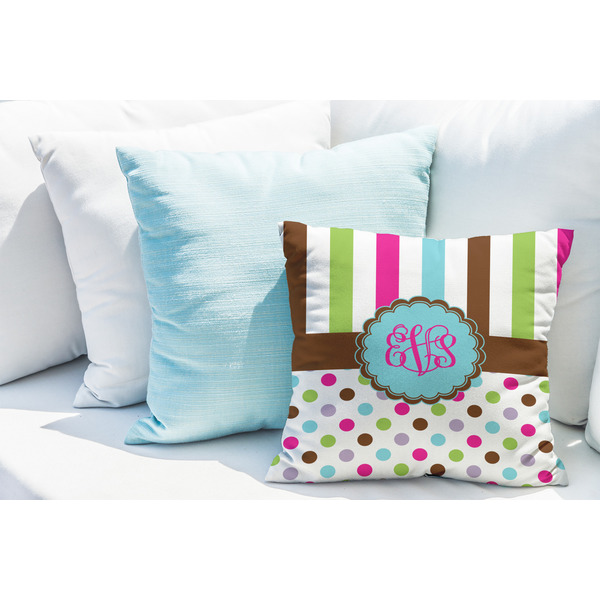 Stripes & Dots Decorative Pillow Case - LIFESTYLE 2