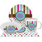 Stripes & Dots Dinner Set - 4 Pc (Personalized)