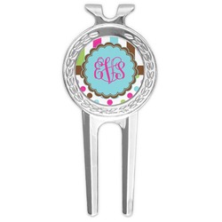 Stripes & Dots Golf Divot Tool & Ball Marker (Personalized)