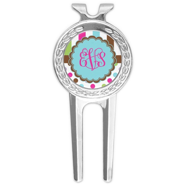 Custom Stripes & Dots Golf Divot Tool & Ball Marker (Personalized)
