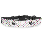 Stripes & Dots Deluxe Dog Collar - Double Extra Large (20.5" to 35") (Personalized)