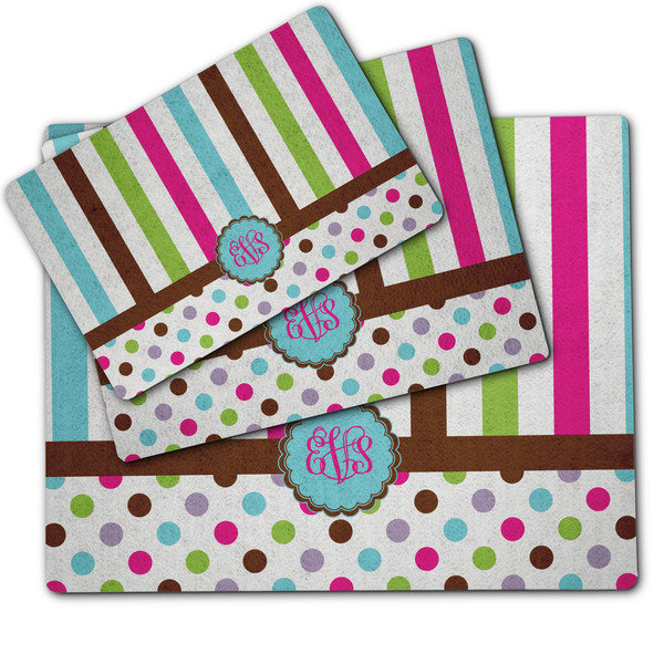 Stripes & Dots Dog Food Mat - MAIN (sm, med, lrg)