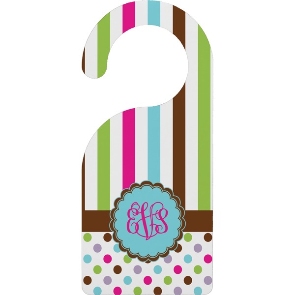 Custom Stripes & Dots Door Hanger (Personalized)