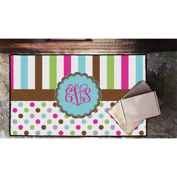 Stripes & Dots Door Mat - LIFESTYLE (Lrg)