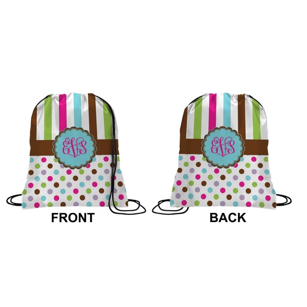 Stripes & Dots Drawstring Backpack