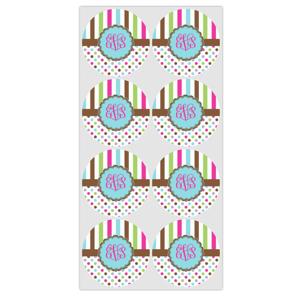 Stripes & Dots Drink Topper - Medium - Set of 12