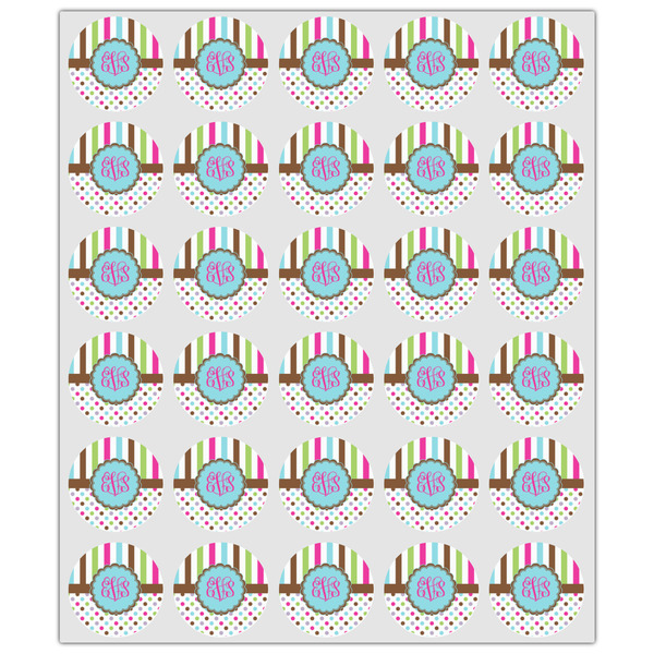 Stripes & Dots Drink Topper - XSmall - Set of 30