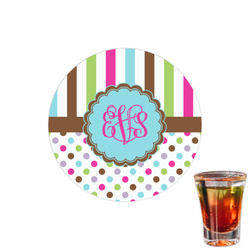 Stripes & Dots Printed Drink Topper - 1.5" (Personalized)