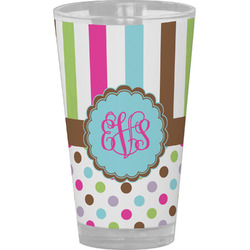 Stripes & Dots Pint Glass - Full Color (Personalized)