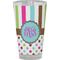Stripes & Dots Pint Glass - Full Color - Front View