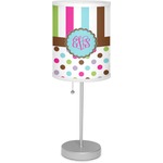 Stripes & Dots 7" Drum Lamp with Shade Polyester (Personalized)