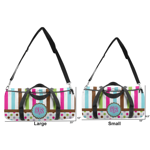 Stripes & Dots Duffle Bag Small and Large