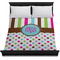 Stripes & Dots Duvet Cover - Queen - On Bed - No Prop