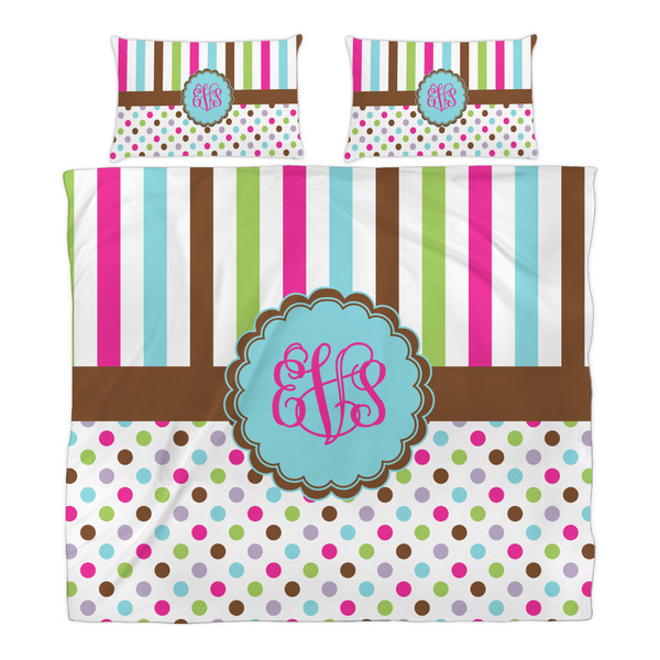 Stripes & Dots Duvet Cover Set - King - Alt Approval