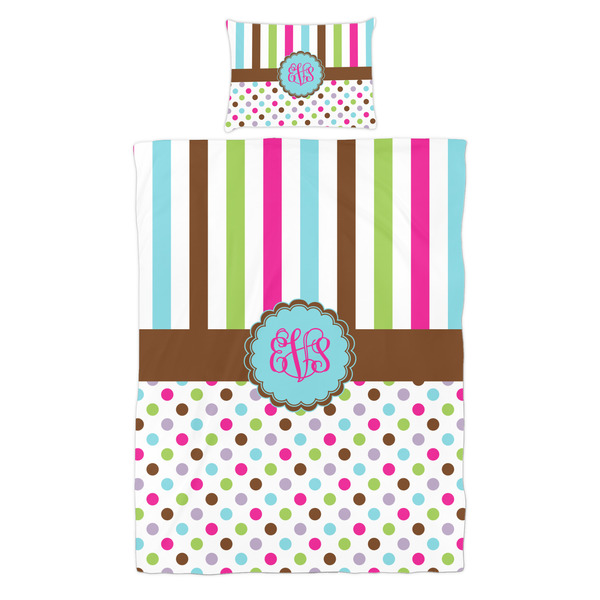 Stripes & Dots Duvet Cover Set - Twin - Alt Approval