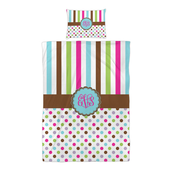 Stripes & Dots Duvet Cover Set - Twin XL - Alt Approval