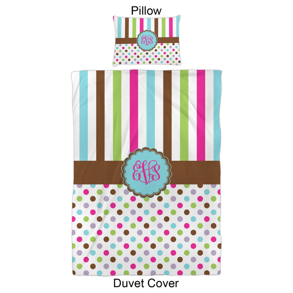 Stripes & Dots Duvet Cover Set - Twin XL - Approval