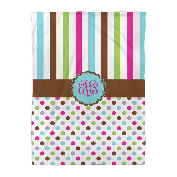 Stripes & Dots Duvet Cover - Twin XL - Front