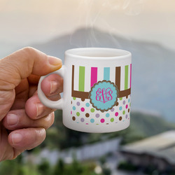 Stripes & Dots Single Shot Espresso Cup - Single (Personalized)