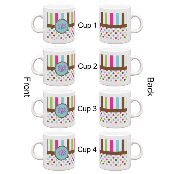 Stripes & Dots Espresso Cup Set of 4 - Apvl