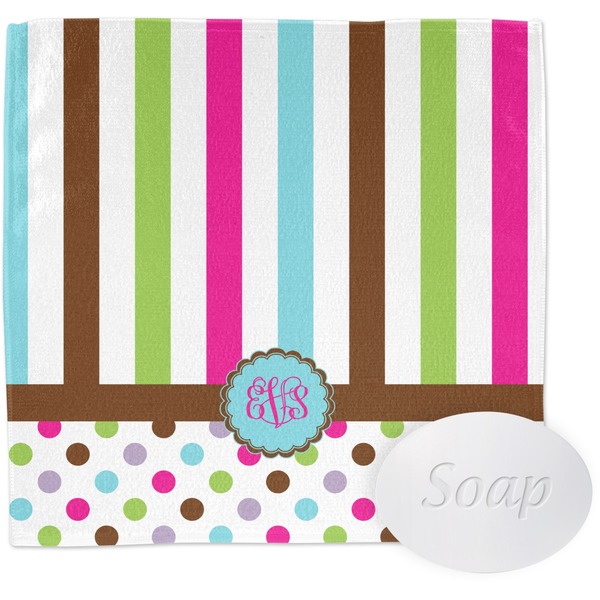 Stripes & Dots Wash Cloth with soap