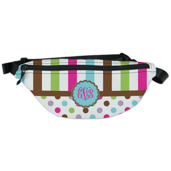 Custom Stripes & Dots Fanny Pack - Classic Style (Personalized)