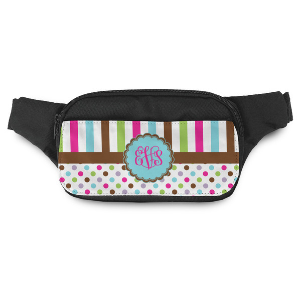 Custom Stripes & Dots Fanny Pack - Modern Style (Personalized)