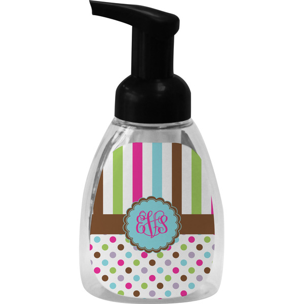Custom Stripes & Dots Foam Soap Bottle (Personalized)