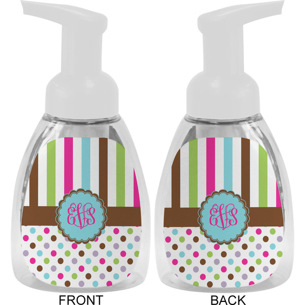 Stripes & Dots Foam Soap Bottle Approval - White