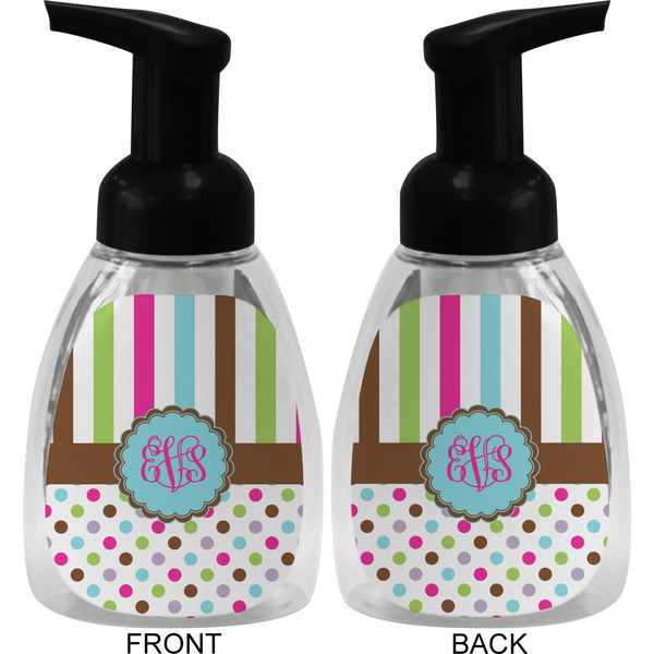 Stripes & Dots Foam Soap Bottle (Front & Back)