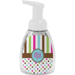 Stripes & Dots Foam Soap Bottle - White (Personalized)