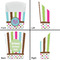 Stripes & Dots French Fry Favor Box - Front & Back View
