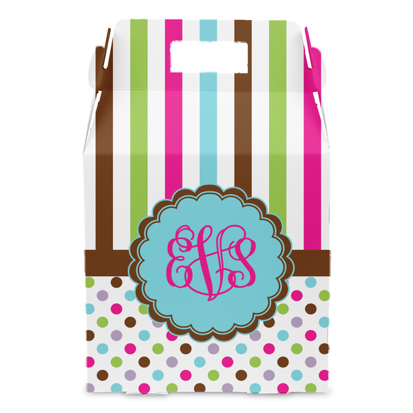 Stripes & Dots Gable Favor Box - Front