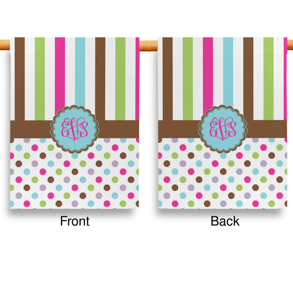 Stripes & Dots Garden Flags - Large - Double Sided - APPROVAL