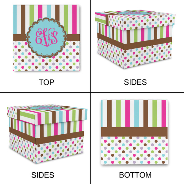 Stripes & Dots Gift Boxes with Lid - Canvas Wrapped - Medium - Approval