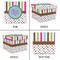 Stripes & Dots Gift Boxes with Lid - Canvas Wrapped - Small - Approval
