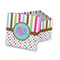 Stripes & Dots Gift Box with Lid - Canvas Wrapped (Personalized)