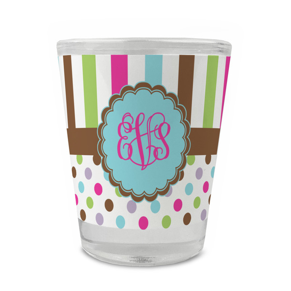 Stripes & Dots Glass Shot Glass - Standard - FRONT